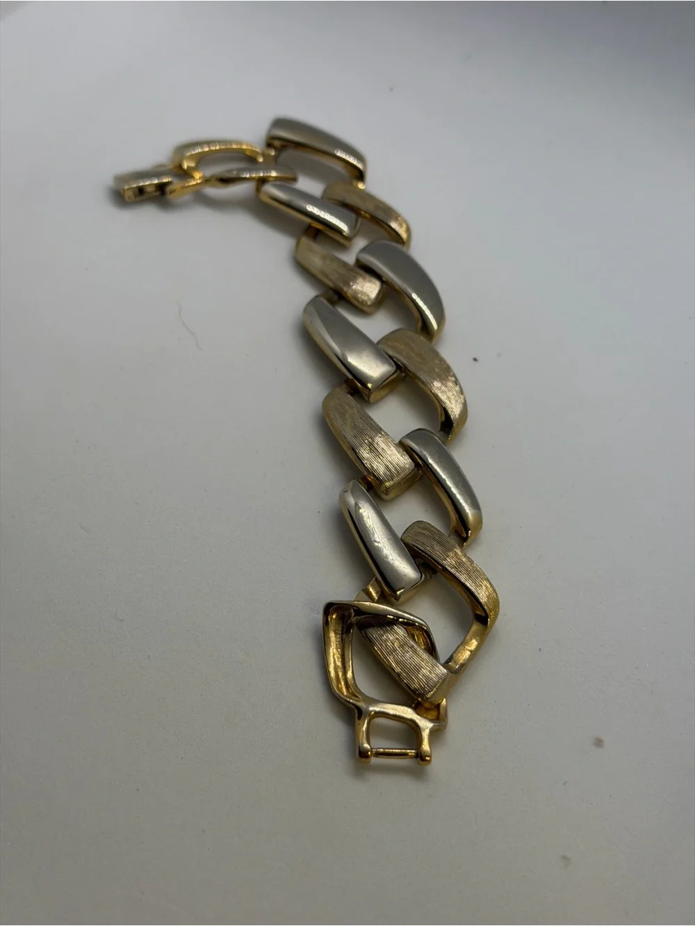 Napier Gold and Black Chunky Link Bracelet